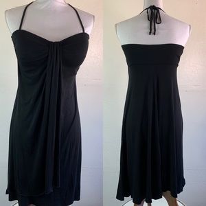 SKYE Cover Up Black Halter Self Tie Dress